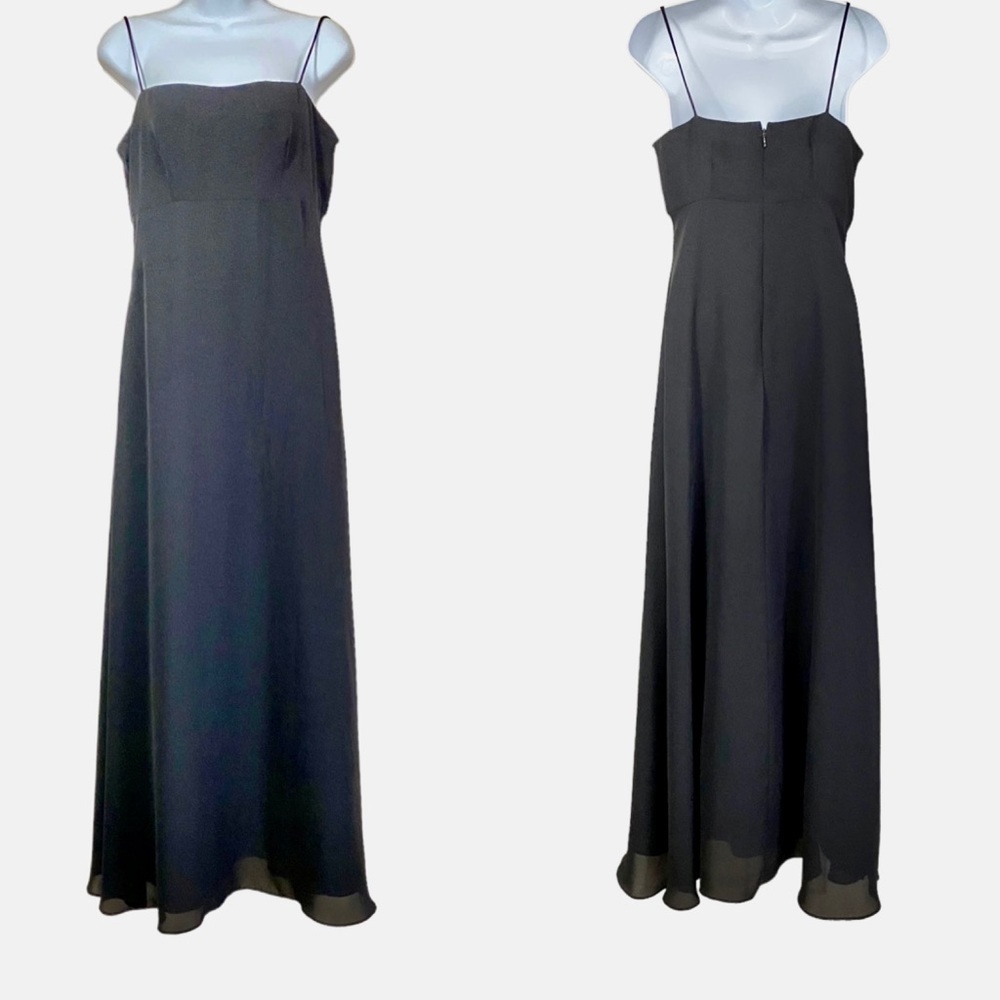 Stenay Black Classic Spaghetti Strap Formal Gown Sz 6 Minimalist Old Money